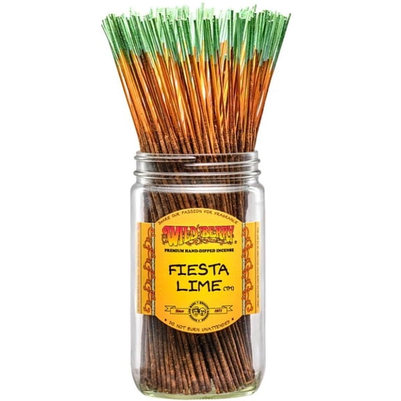 Wild Berry Fiesta Lime Incense Sticks, 100 Count Hand-Dipped Aromatic Incense