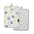 thumbnail image 2 of Blue and Yellow Dandelion Oven Mitts 2 Pcs Pot Holders Sets Heat Resistant for Kitchen Cooking Baking 7"x9.8", 2 of 7