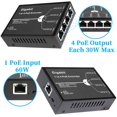 thumbnail image 2 of Extensor PoE REVODATA Gigabit de 4 puertos, 60 W, 802.3BT de entrada/salida, 2 of 7