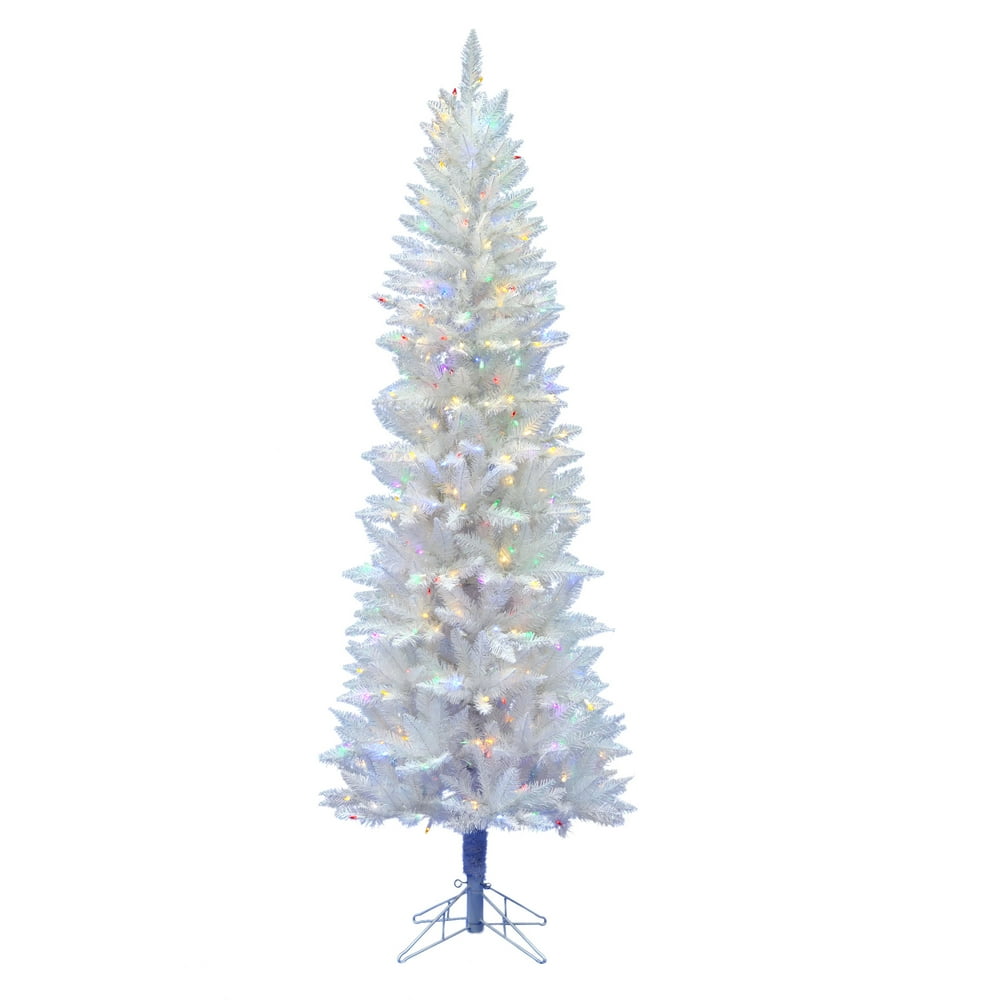 Vickerman PreLit 7.5' Sparkle White Pencil Pine Artificial Christmas