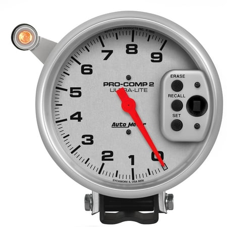 Autometer 6856 Pro-Comp 2 Ultra-Lite 5" Tachometer, 0-9,000 RPM