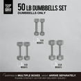 thumbnail image 3 of CAPHAUS Cast Iron Solid Hexagon Grey Dumbbell Combo, Strength Training Free Weights for Women and Men, Hand Weights Sold by Set, With or Without Rack Options, 3 of 7