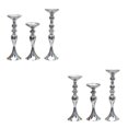 thumbnail image 1 of Guardoinrt Modern Metal Candle Tea Light Holder with Long Stand Decorative Flower Vase Silver S 2Set, 1 of 6