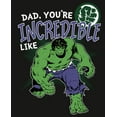 thumbnail image 2 of Men's Marvel Dad You're Incredible Like the Hulk Long Sleeve Shirt Black X Large, 2 of 4