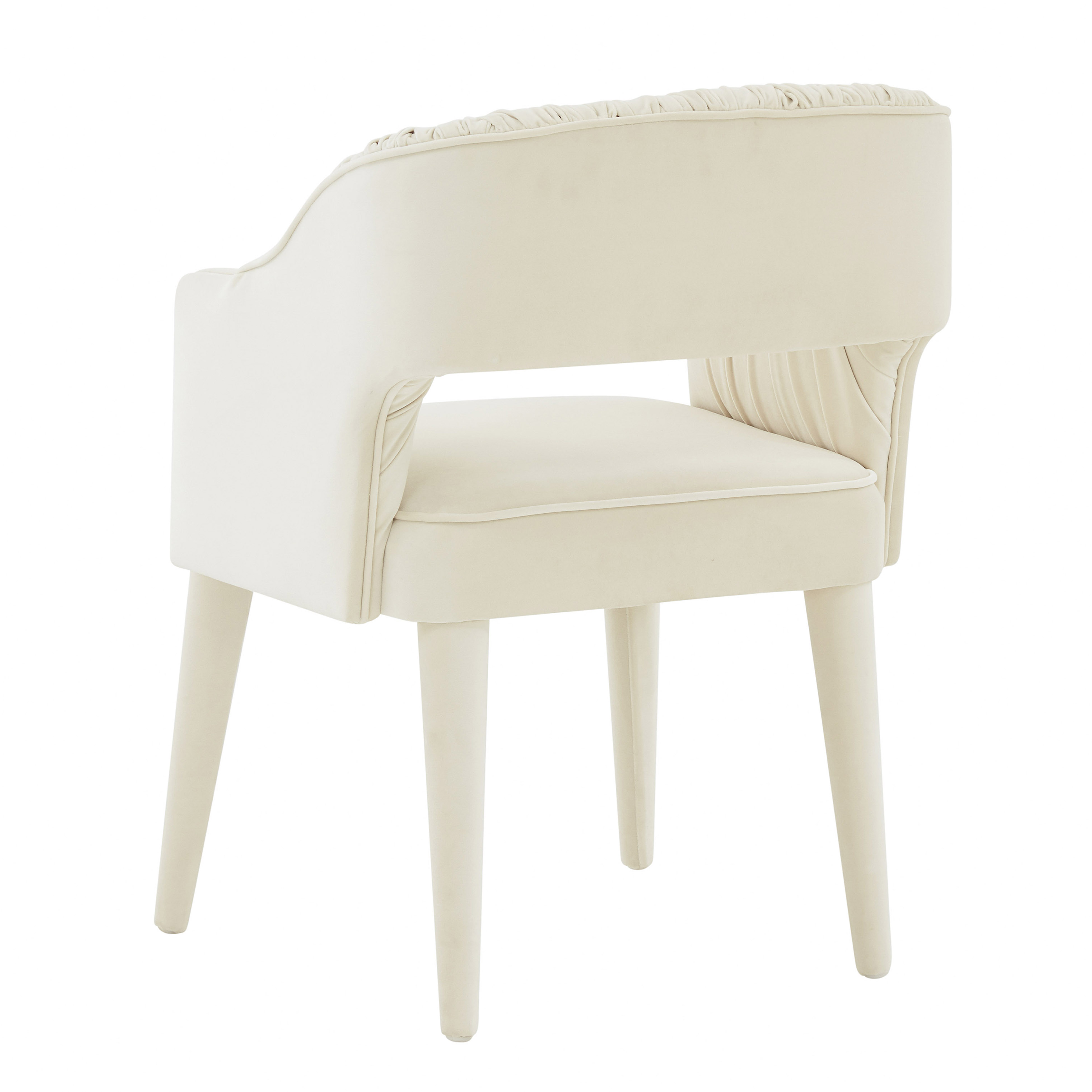 TOV Furniture Zora Cream Velvet Dining Chair - image 3 of 5