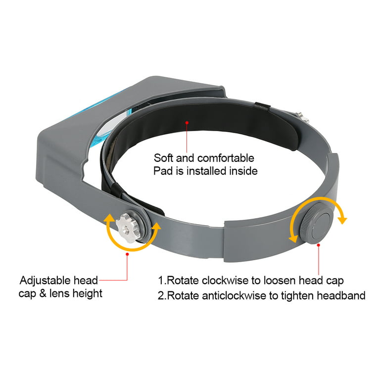 Head Wearing Magnifier Optivisor Lens Glasses Magnifying Visor