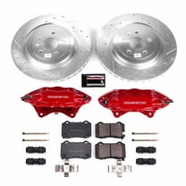 PowerStop Rear Z23 Evolution Sport Brake Pad and Rotor Kit with Red Powder Coated Calipers Fits: CADILLAC Select Models KC3019A