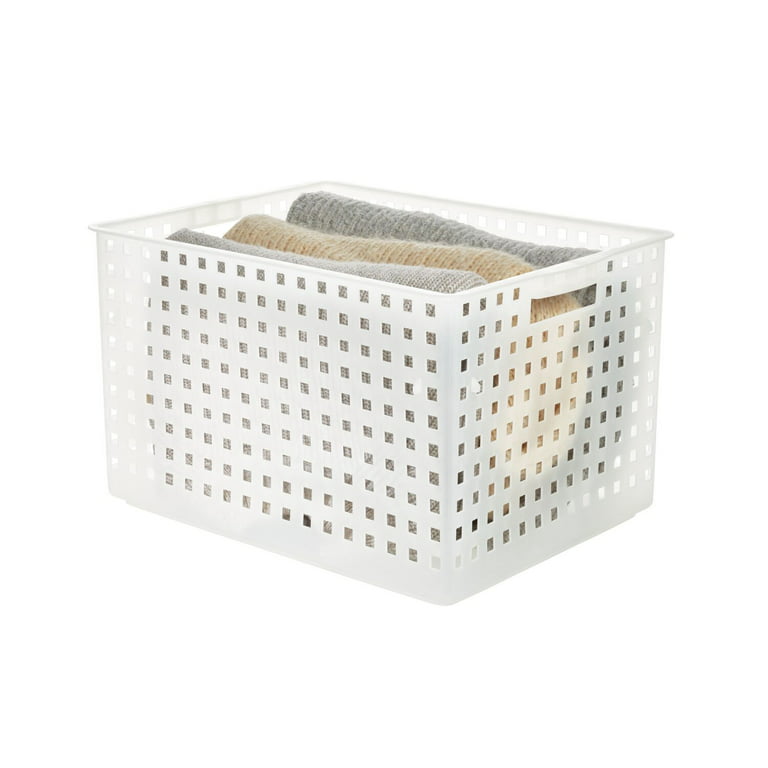 BPA-Free Recycled Plastic Extra-Large Stackable Basket, Frost – iDesign