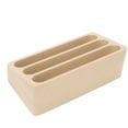 thumbnail image 3 of Soporte para tarjetas de presentación con 3 ranuras, de madera, de alta estabilidad, para mostrador de tarjetas de presentación, para oficina y salón., 3 of 14