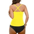 thumbnail image 4 of Sevevn Fashion Women's Sleeveless Solid Bikini Swimsuit - Push-Up Padded Swimwear Swimsuit Blouse Sets Yellow M Great Gifts for Less, 4 of 5