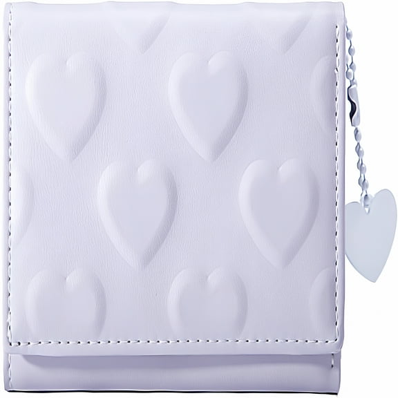 GASTROPOD Heart Chain Women's Trifold PU Leather Wallet with ID Window, Purple