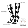 thumbnail image 5 of Knee High Socks for Women Harlequin Pattern Long Tube Sock Uniform Socks, 5 of 7
