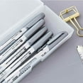 thumbnail image 4 of VONKY Square Shaped Semitransparent Frosted Ballpoint Pen Box PP Plastic Ballpen Protective Case Stationery Accessory, 4 of 7