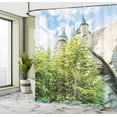 thumbnail image 5 of Ambesonne Wizard Shower Curtain, Witchcraft Castle Japan, 69"Wx84"L, Green Blue Beige, 5 of 5