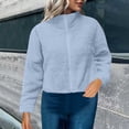 thumbnail image 1 of LOVZFMLL Jackets for Women's Solid Color Long Fleece Fleece Jacket Long Sleeved Cardigan Stand Up Collar Warm Jacket With Inner And Outer Pockets, 1 of 6