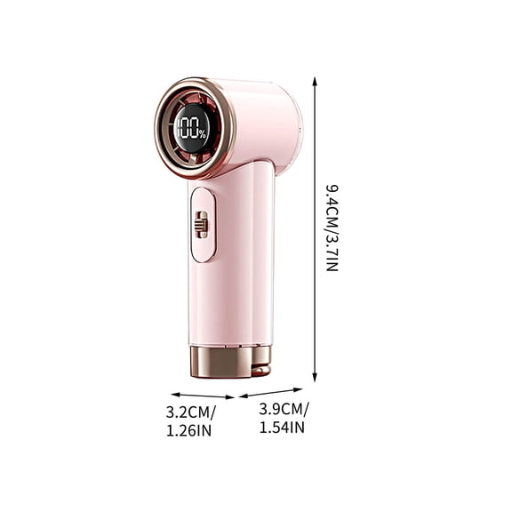 Handheld Fan High-Speed Mini Usb with 100-Speed Adjustment, Digital Display, Rechargeable Portable Personal Fan