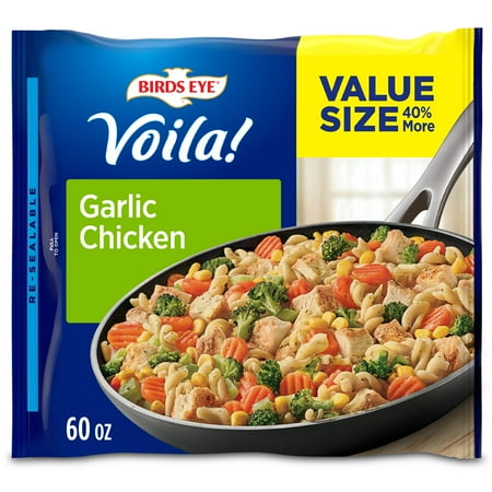 Birds Eye Voila! Garlic Chicken, Frozen Meal, 60 oz. Value Size Bag