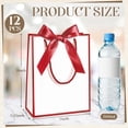 thumbnail image 2 of 12 Pcs Wedding Paper Gift Bags with Handle 9x7x3.15'' Thank You Gifts Bags with Ribbon Bow Bridal Shower Gifts for Baby Shower Graduation Holiday Birthday Party Supplies (White and Red), 2 of 7