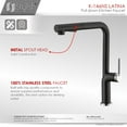 thumbnail image 6 of Stylish Latina One-Handle Matte Black & Stainless Steel Pull Down Kitchen Faucet Ht 13" K-146NS, 6 of 14