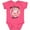 Vintage Hot Pink, variant on Inktastic Baby Flamingo My Grandma Loves Me with Flower Wreath Boys or Girls Baby Bodysuit