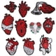 thumbnail image 5 of Qarigey 10x parche bordado en forma de ojo de corazón rojo para ropa artesanía exquisita fácil operación costura fina Accesorios de disfraces, 5 of 6