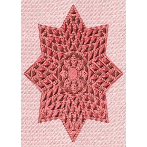 Ahgly Company Machine Washable Indoor Rectangle Transitional Grapefruit Red Area Rugs, 2' x 3'
