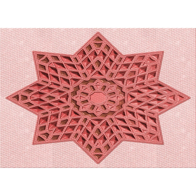 Ahgly Company Machine Washable Indoor Rectangle Transitional Grapefruit Red Area Rugs, 3' x 5'