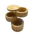 thumbnail image 5 of Eoperou Bamboo Seasoning Storage Box with Magnetic Swivel Lid Wooden Salt Cellar Pepper Sugar Spice Holder Round Container Bowl Kitchen Gadgets, 5 of 8
