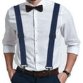 thumbnail image 7 of Buyless Fashion Heavy Duty 2 Pack Suspenders for Men - 48" Adjustable Straps 1 1/2" - X Back with Strong Hooks - 5146-2-Navy, 7 of 7