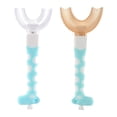 thumbnail image 1 of Cepillo de dientes en forma de U para niños: el cabezal redondo de silicona hace que el cepillado sea fácil y divertido, 1 of 5