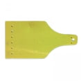 thumbnail image 1 of Yellow Cutting Board, Vintage Worn out Dirty Industrial Wall Plate and Tacks Photo with Productivity Theme, Tempered Glass Cutting and Serving Board, Wine Bottle Shape, Yellow, by Ambesonne, 1 of 1