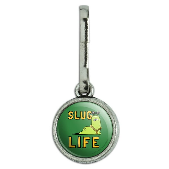 Slug Life Funny Humor Antiqued Charm Clothes Purse Suitcase Backpack Zipper Pull Aid