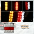 thumbnail image 4 of 2pcs Left 16 Right 10 LED White Trailer Lights with 7 Pin Plug 12V-36V Turn Signal Brake Tail Light Red White Amber, 4 of 6