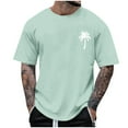 thumbnail image 2 of Cmfcve Casual Men's Tees Short Sleeve Round Neck Sports T-shirt Coconut Printed Breathable Outdoor Shirt, 2 of 5