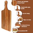 thumbnail image 3 of 10 Paquetes De Tablas De Cortar De Madera De Acacia Tabla De Cortar Lisa De 15 X 7 Pulgadas Con Asas Tabla De Servir Grande Tabla De Cortar De Cocina De Madera A Granel Con Cuerdas Para Verduras Carne, 3 of 5