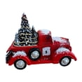 thumbnail image 1 of Estatua de de Navidad con forma de camión, decoración navideña, colección de resina, escultura, adorno de mesa para estante, escritorio,, 1 of 8