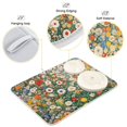thumbnail image 3 of Yayeee Dish Drying Mat for Kitchen Counter 16"x18" Microfiber Absorbent Pad, Beige Floral Garden, 3 of 7