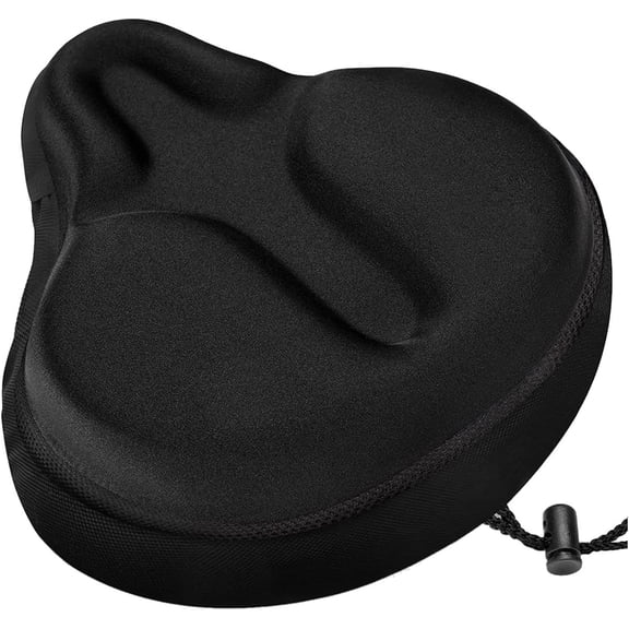 Gel Bike Seat Cushion – Breathable Comfort Cover for Bicycle, Exercise Bike, Cruiser, Stationary Bike, Shock-Absorbing Non-Slip Design, Universal Fit for Most Standard Seats