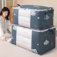 thumbnail image 2 of Large Capacity Clothes Storage Bag Organizer With Reinforced Handle Suitable For Blankets Bedding Foldable With Sturdy Zipper, 2 of 9