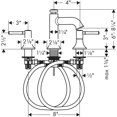 thumbnail image 6 of hansgrohe 14113001 Talis C Widespread Faucet 1.2 GPM Polished Chrome, 6 of 6