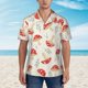 thumbnail image 2 of Fotbe Cartoon Flat Mushrooms Camisa Hawaiana para Hombre Unisex – Camisa Casual de Verano con Botones de Manga Corta de Algodón y Lino,Small, 2 of 7