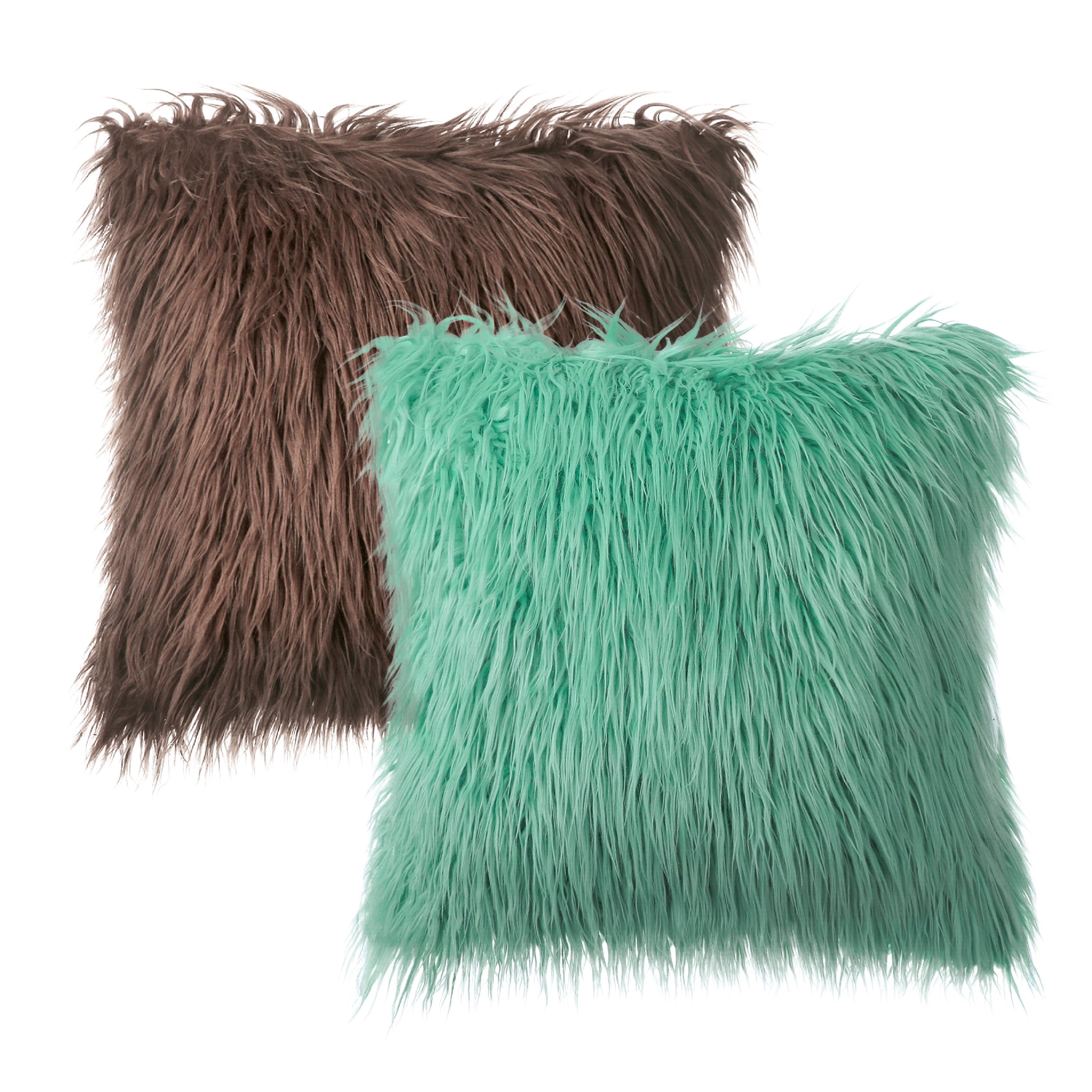 Phantoscope Christmas holiday Faux Fur Series Decorative Throw Pillow