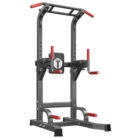 SogesPower Power Tower Dip Station Pull up Bar Stand with Adjustable Height, Multifuctional Training Equipment for Home Gym