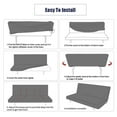 thumbnail image 5 of Dowbom Stretch Armless Futon Cover Printed,Futon Slipcover Full Size Sofa Bed Slipcover Protector with Elastic Bottom Washable Foldable Futon Couch Cover for Without Armrests Sofa bed-M(160-190cm)-L, 5 of 6