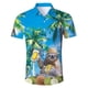 thumbnail image 2 of Camisas hawaianas de verano para hombre, camisa de playa con estampado 3D de gato divertido, camisa informal de manga corta con botones, vestido Aloha, ropa, 2 of 5
