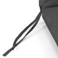 thumbnail image 5 of Jordan Manufacturing 44" x 21" Rave Graphite Gray Solid Rectangular Outdoor Chair Cushion with Ties, Welt and Hanger Loop, 5 of 10