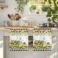 thumbnail image 4 of Sunflowers Kitchen Towels Set of 4, Spring Farmhouse Country Truck Floral Black Plaid Absorbent Dish Towels for Kitchen, Microfiber Hand Towel, Quick Drying Tea Towel Decorative Dishcloths, 4 of 7