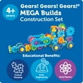 thumbnail image 6 of Learning Resources Gears Gears Gears Mega Builds  Building Toys, STEM Activities, Ages 4+, 6 of 7