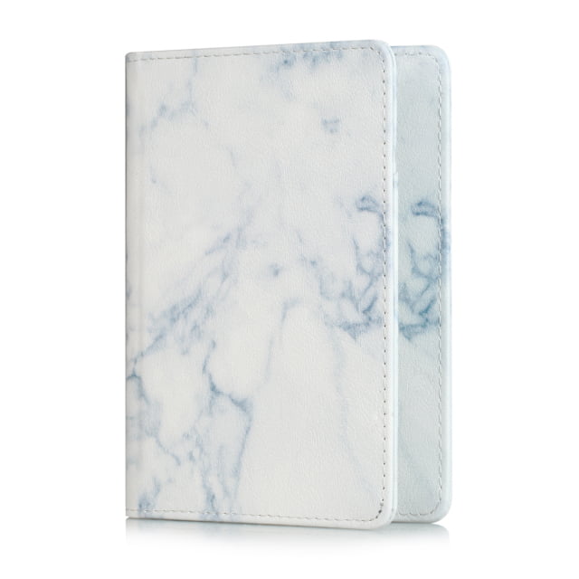 Fintie Passport Holder Travel Wallet RFID Blocking PU Leather Card Case Cover Marble Pink 