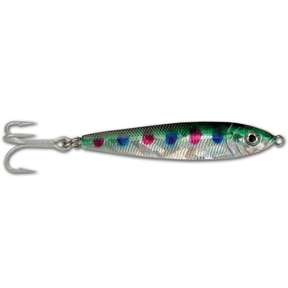 GOT-CHA JF15-BGS Leurre Jigfish, 3", 1-1/2oz, hameçon triple taille 4, noir/vert/argent Leurre Jigfish, noir/vert/arge